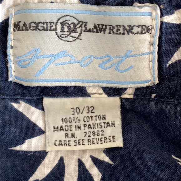 Maggie Lawrence Short Sleeve Floral Blouse Blue Long Sleeve Blouse Lot of two 2 - Picture 5 of 9